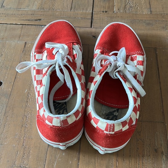Vans old skool red and white checkered sneakers - Picture 5 of 9